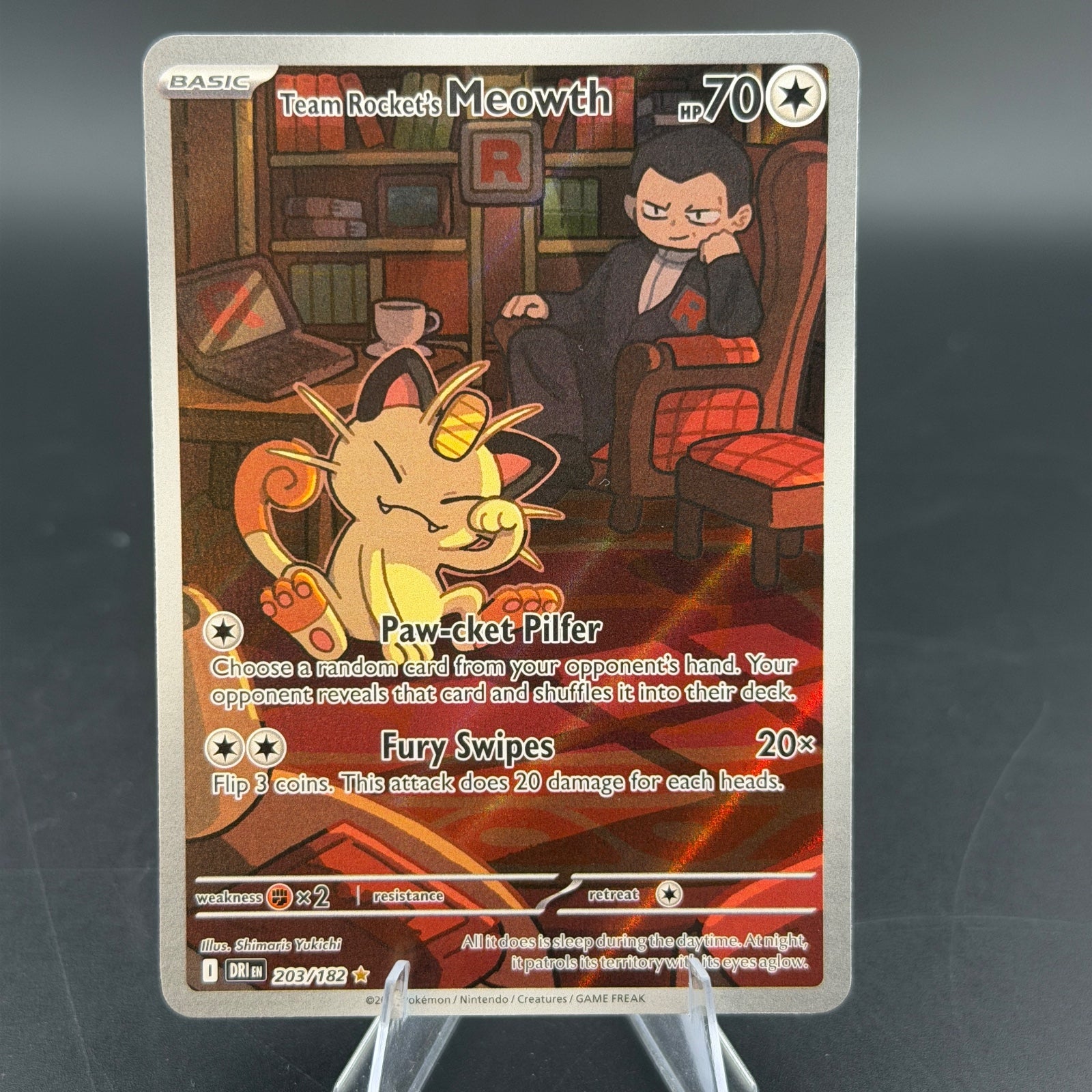 Team Rocket's Meowth 203/182 Destined Rivals