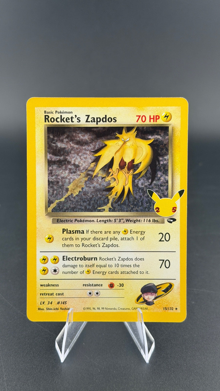 Rocket's Zapdos Celebrations 15/132 NM