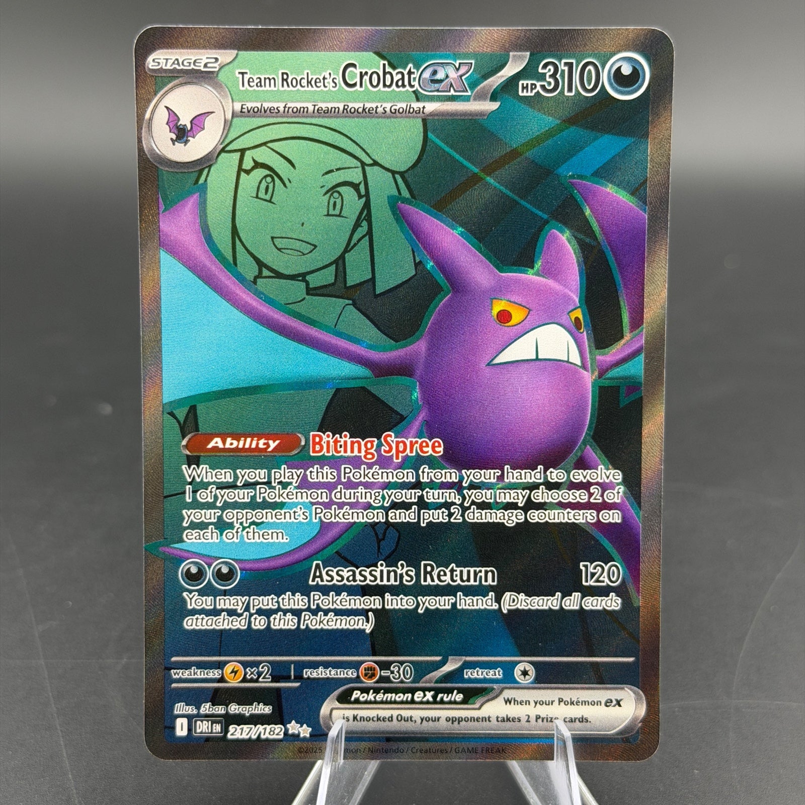 Pokemon TCG Team Rocket's Crobat ex Destined Rivals 217/182